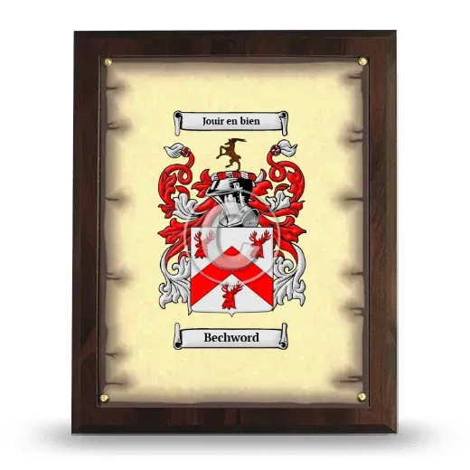 Bechword Coat of Arms Plaque