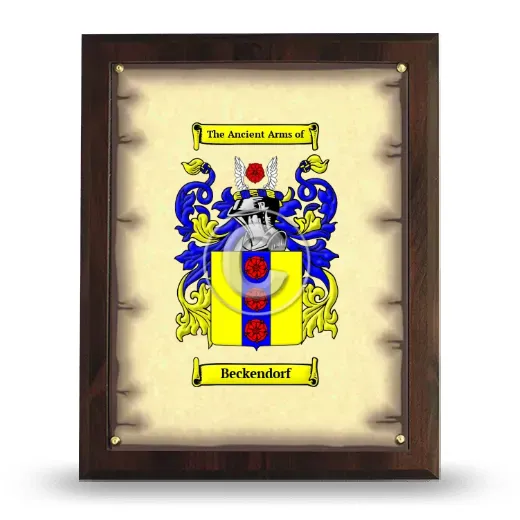 Beckendorf Coat of Arms Plaque