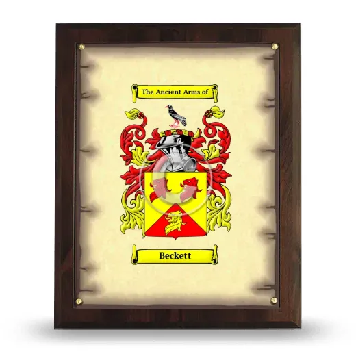 Beckett Coat of Arms Plaque