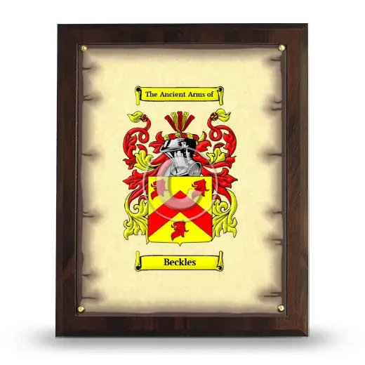 Beckles Coat of Arms Plaque