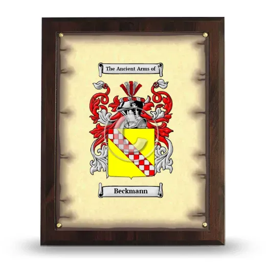 Beckmann Coat of Arms Plaque