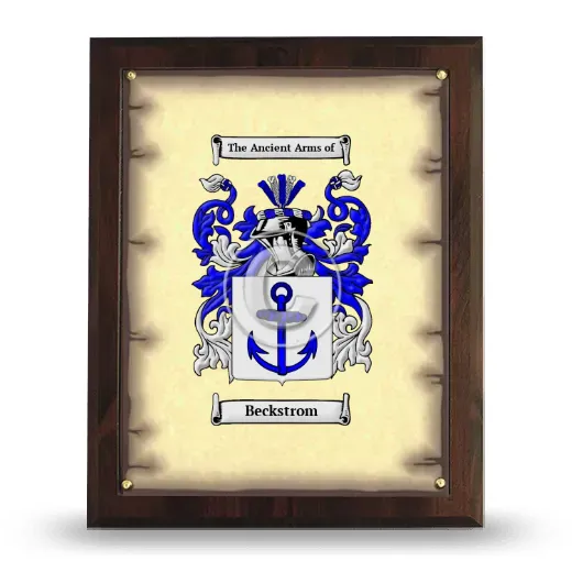 Beckstrom Coat of Arms Plaque