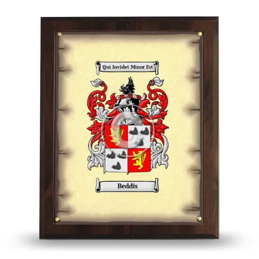 Beddis Coat of Arms Plaque