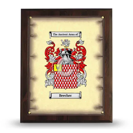 Beecher Coat of Arms Plaque