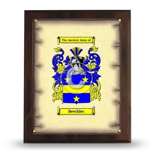 Beechler Coat of Arms Plaque