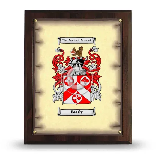 Beesly Coat of Arms Plaque