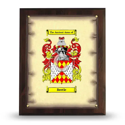Beetle Coat of Arms Plaque