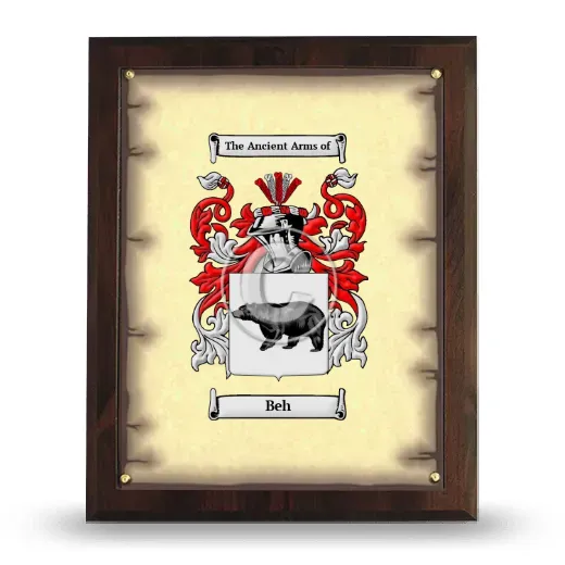 Beh Coat of Arms Plaque