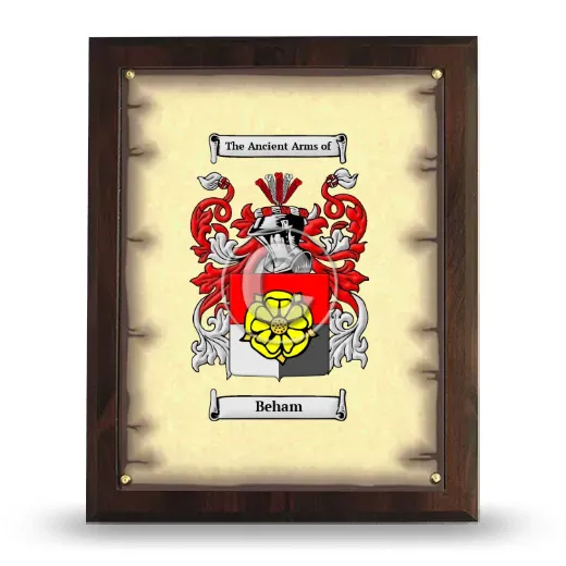 Beham Coat of Arms Plaque