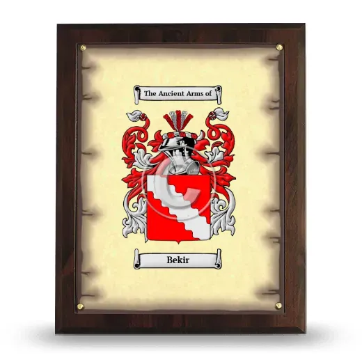Bekir Coat of Arms Plaque