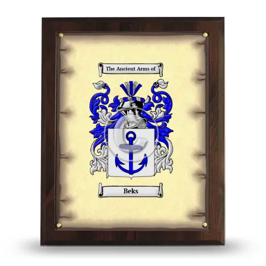 Beks Coat of Arms Plaque