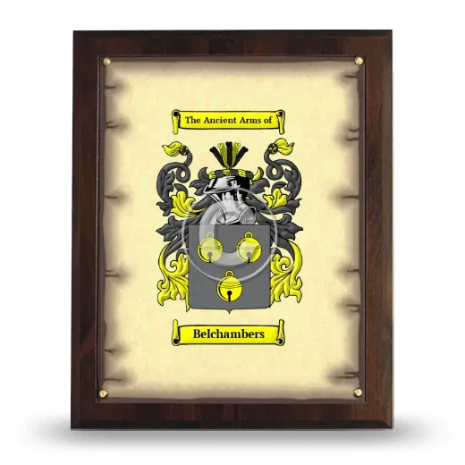 Belchambers Coat of Arms Plaque