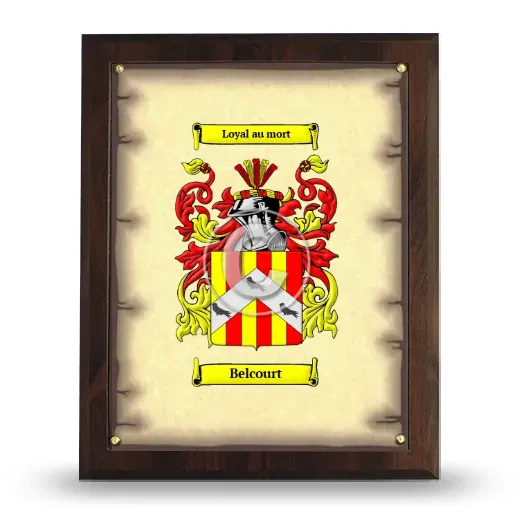 Belcourt Coat of Arms Plaque