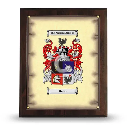 Belio Coat of Arms Plaque