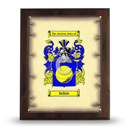 Belisle Coat of Arms Plaque