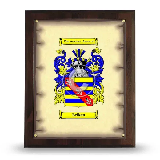 Belken Coat of Arms Plaque