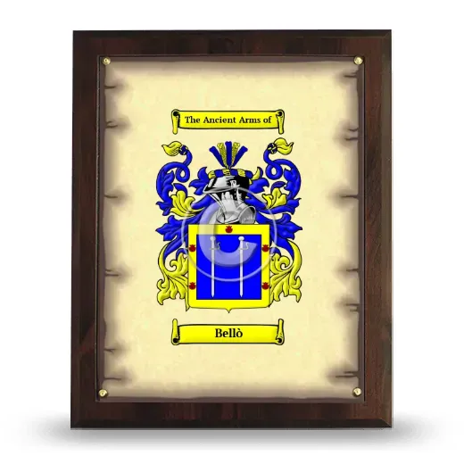 Bellò Coat of Arms Plaque