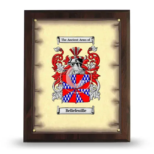 Bellefeuille Coat of Arms Plaque
