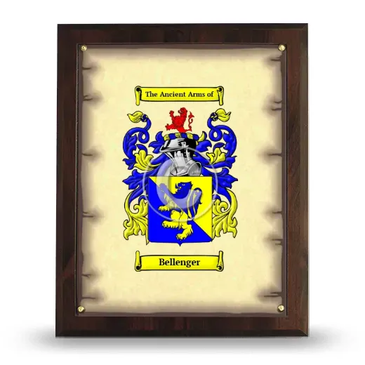 Bellenger Coat of Arms Plaque