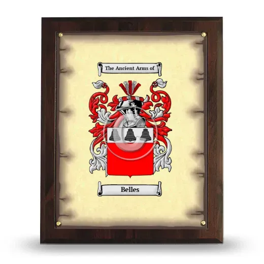 Belles Coat of Arms Plaque