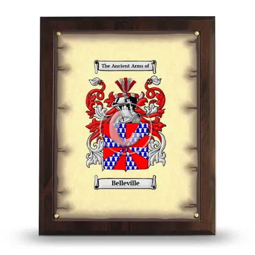 Belleville Coat of Arms Plaque