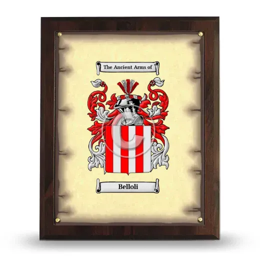 Belloli Coat of Arms Plaque