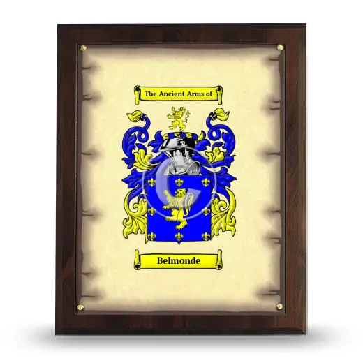 Belmonde Coat of Arms Plaque