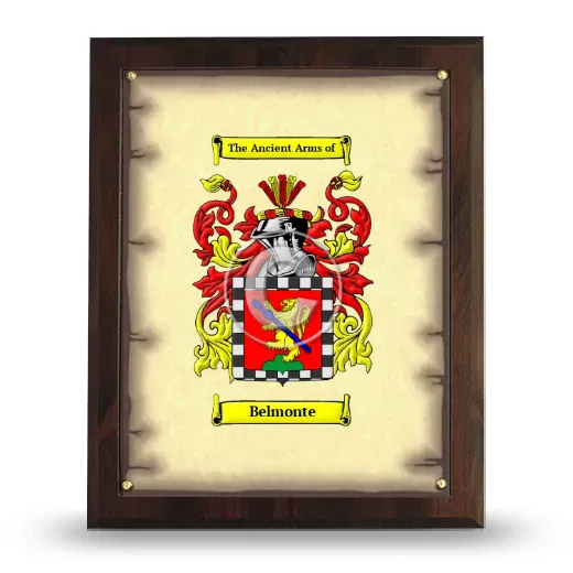 Belmonte Coat of Arms Plaque