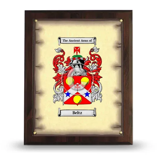 Beltz Coat of Arms Plaque