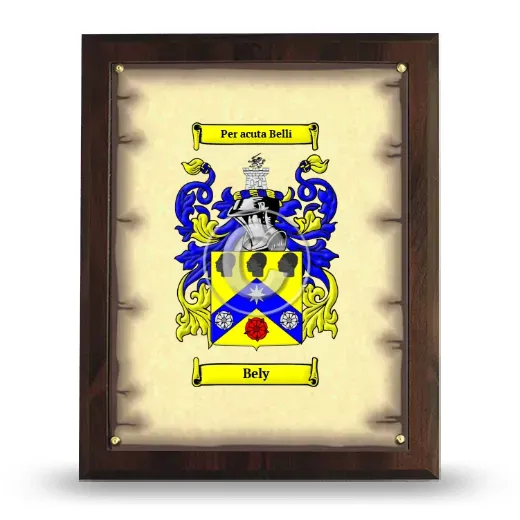 Bely Coat of Arms Plaque