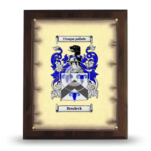 Bendeck Coat of Arms Plaque