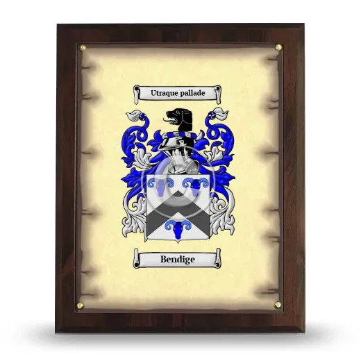 Bendige Coat of Arms Plaque