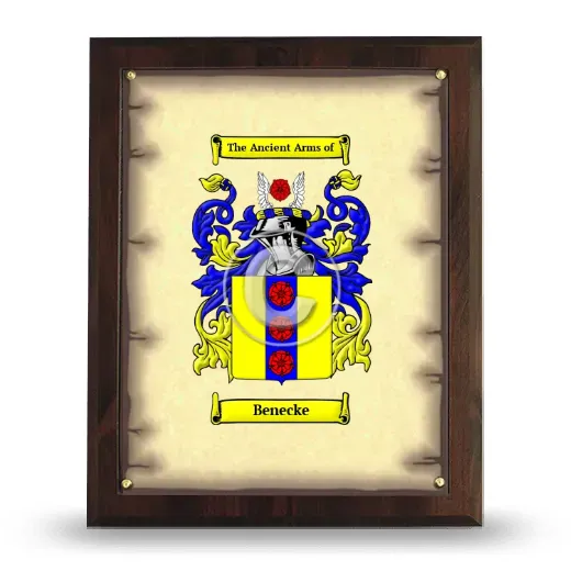 Benecke Coat of Arms Plaque
