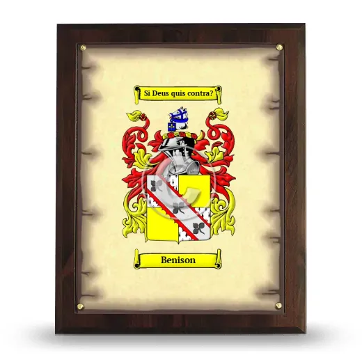 Benison Coat of Arms Plaque