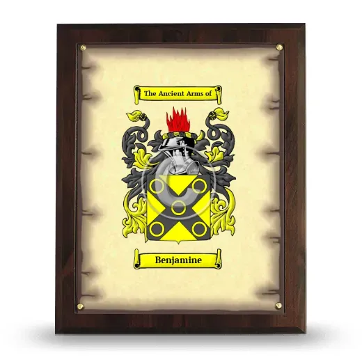 Benjamine Coat of Arms Plaque