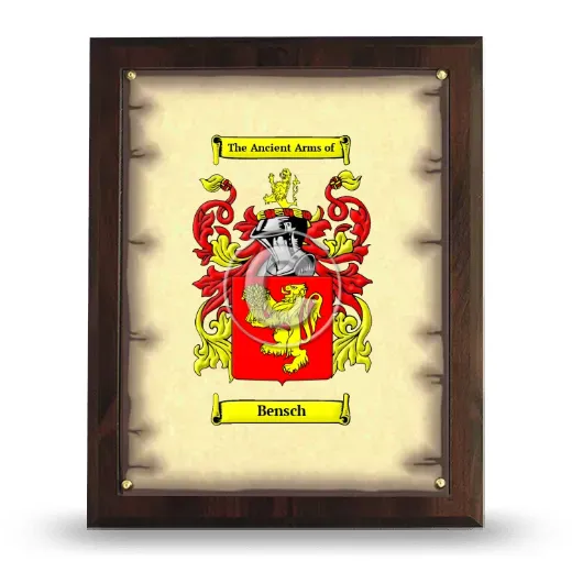 Bensch Coat of Arms Plaque