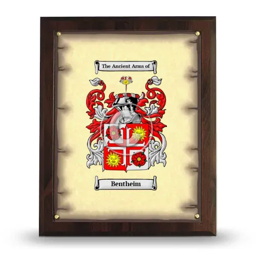 Bentheim Coat of Arms Plaque