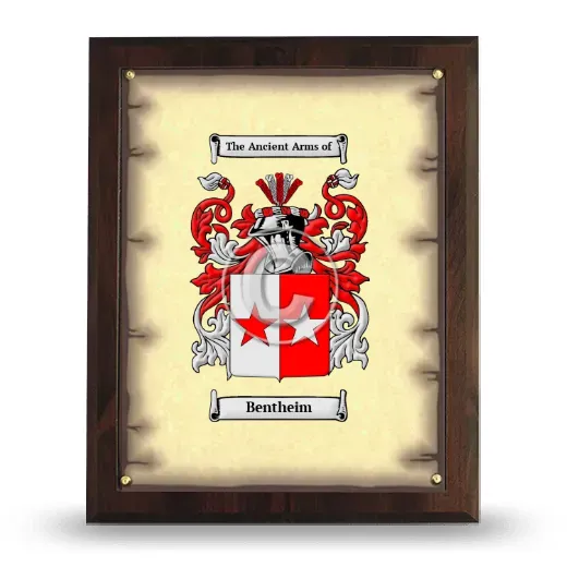 Bentheim Coat of Arms Plaque