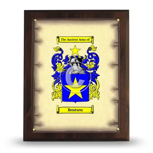 Bentsen Coat of Arms Plaque