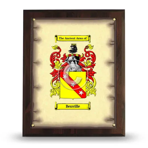 Benville Coat of Arms Plaque