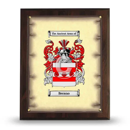 Berano Coat of Arms Plaque