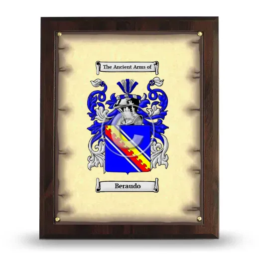 Beraudo Coat of Arms Plaque