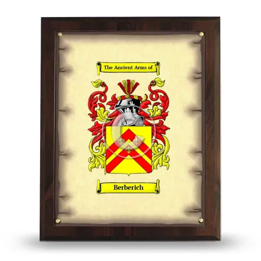 Berberich Coat of Arms Plaque