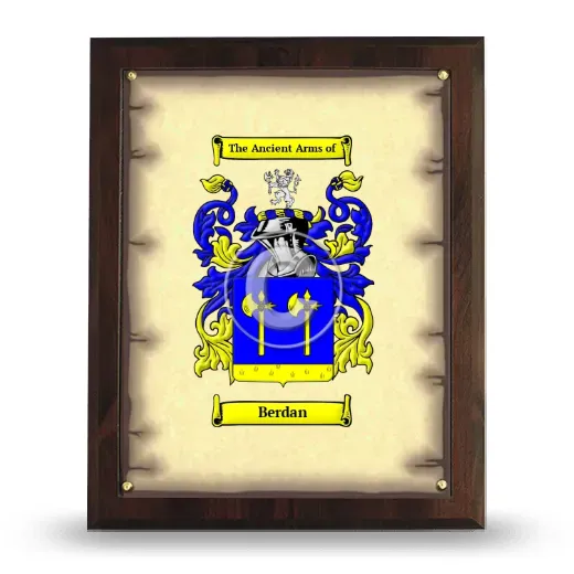 Berdan Coat of Arms Plaque