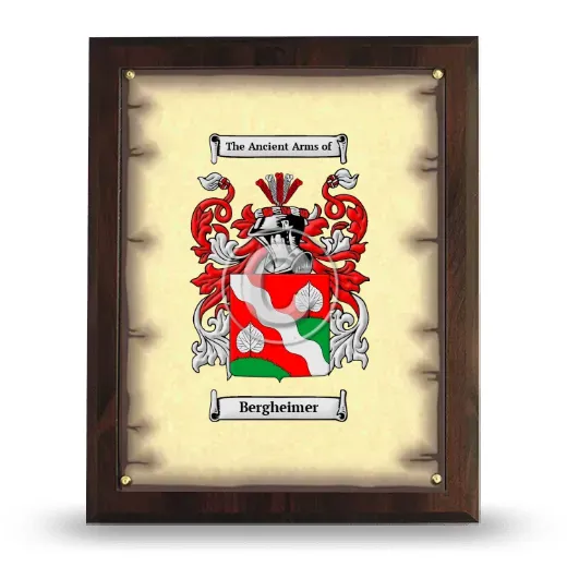 Bergheimer Coat of Arms Plaque