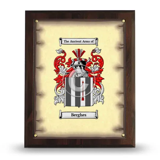 Berghes Coat of Arms Plaque