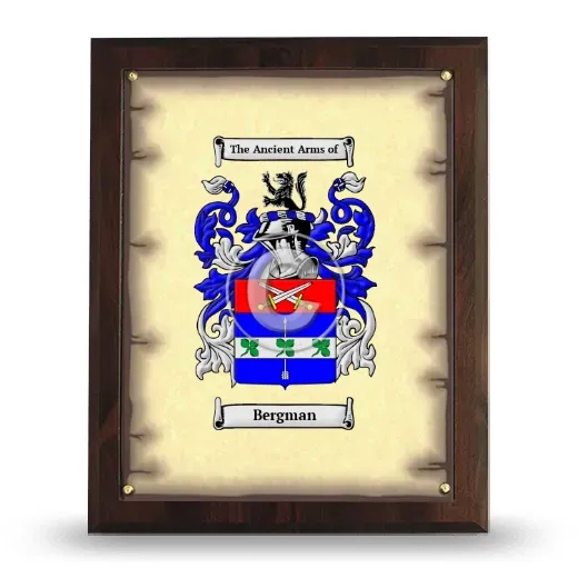 Bergman Coat of Arms Plaque