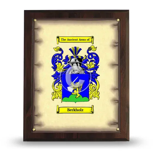 Berkholz Coat of Arms Plaque