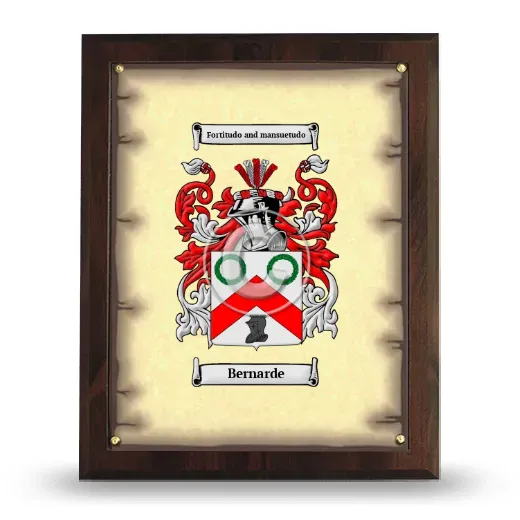 Bernarde Coat of Arms Plaque
