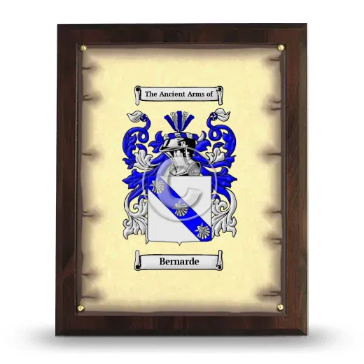 Bernarde Coat of Arms Plaque